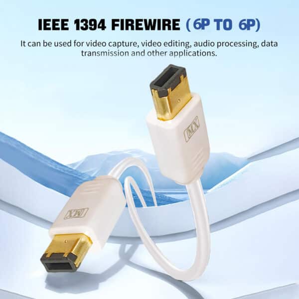 MX FireWire IEEE 1394 6 Pin Male to 6 Pin Male Cord - 5 Meters