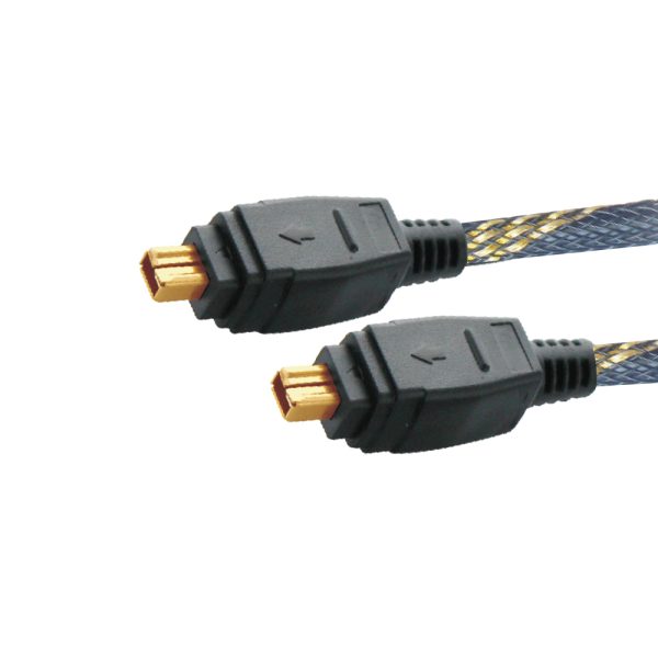 MX FireWire IEEE 1394 Cable 4 Pin Male to 4 Pin Male Cord - 7.5 Meters with Nylon Mesh and Gold Plated