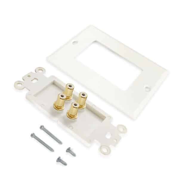 MX 4 WAY RCA FEMALE – FACE PLATE (114 X 70 mm )