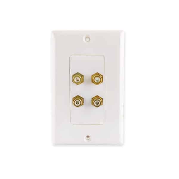 MX 4 WAY RCA FEMALE – FACE PLATE (114 X 70 mm )