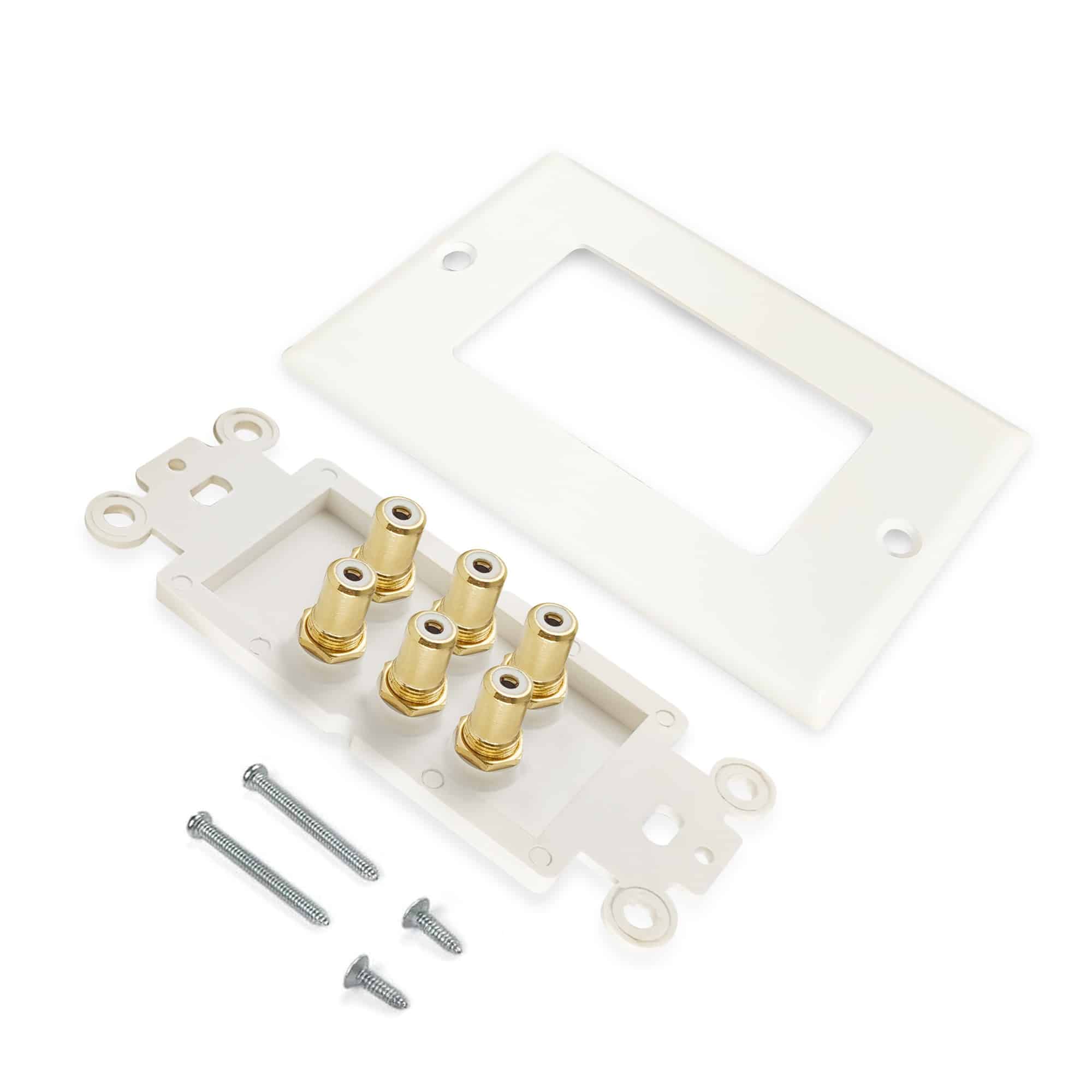 MX 6 WAY RCA FEMALE – FACE PLATE ( ? 114 X 70 mm )