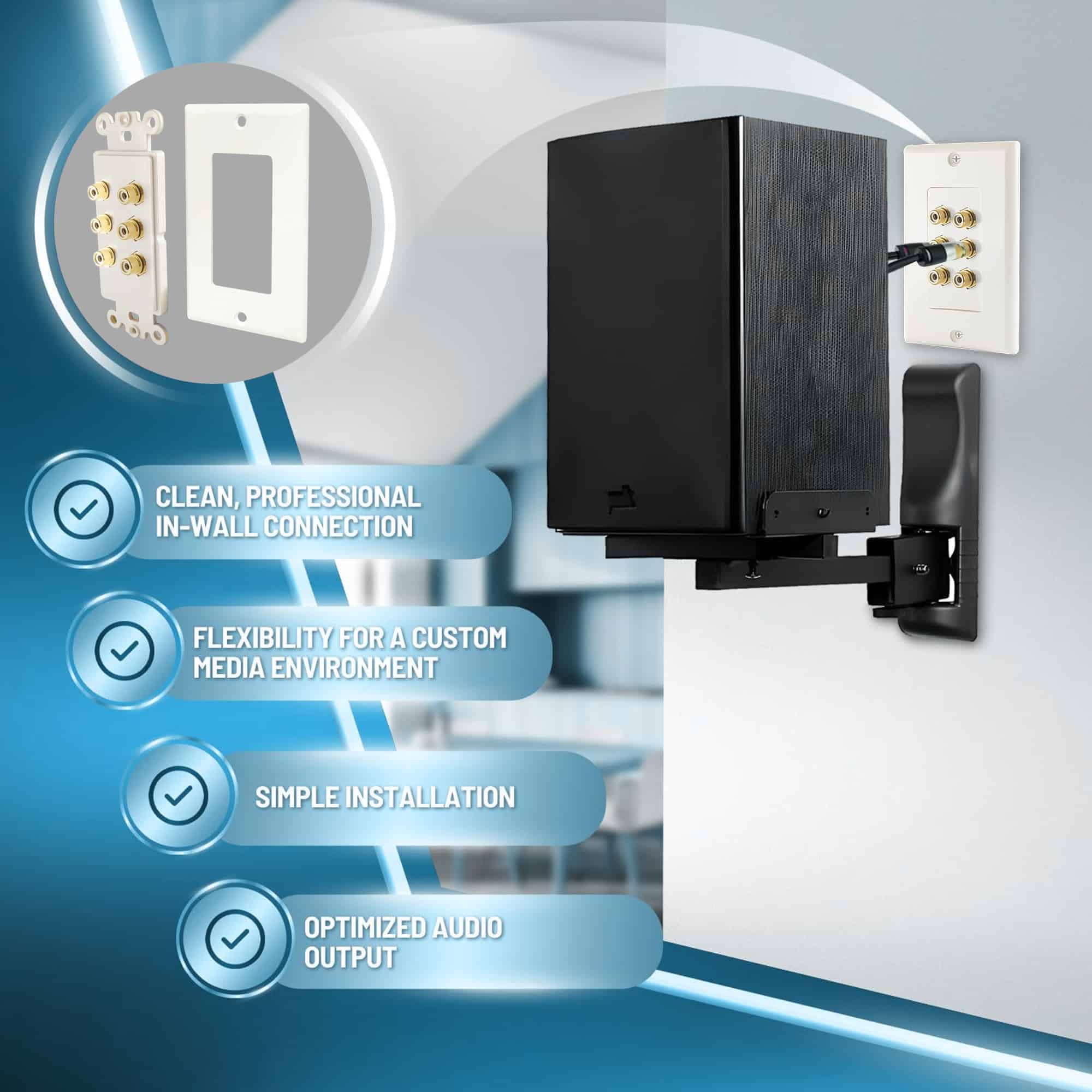 MX 6 WAY RCA FEMALE - FACE PLATE ( 114 X 70 mm )