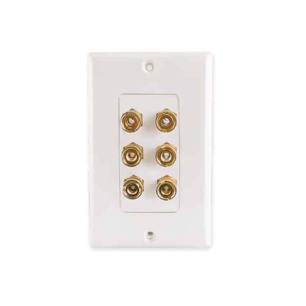 MX 6 WAY 4mm BANANA FEMALE / BANANA FEMALE FACE PLATE ( 114 X 70 mm )