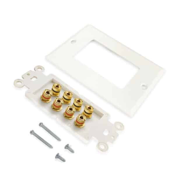 MX 8 WAY 4mm BANANA FEMALE / BANANA FEMALE FACE PLATE ( 114 X 70 mm )