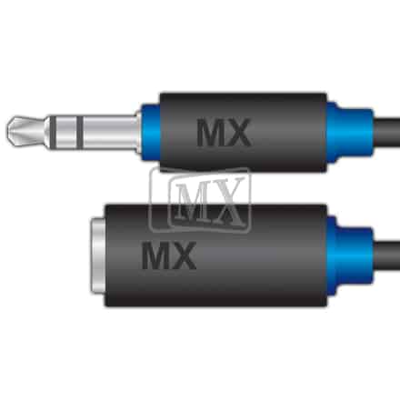 MX 3.5 mm EP Stereo Male To 3.5 mm EP Stereo Female Aux Cable - 3 Meters