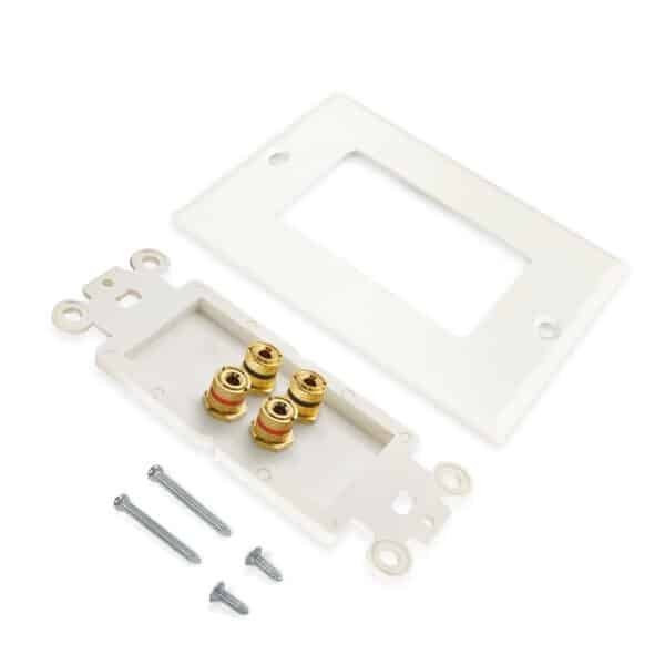 MX 4 WAY 4mm BANANA FEMALE / BANANA FEMALE FACE PLATE ( 114 X 70 mm )