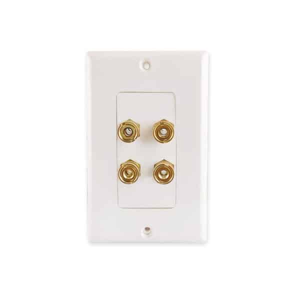 MX 4 WAY 4mm BANANA FEMALE / BANANA FEMALE FACE PLATE ( 114 X 70 mm )