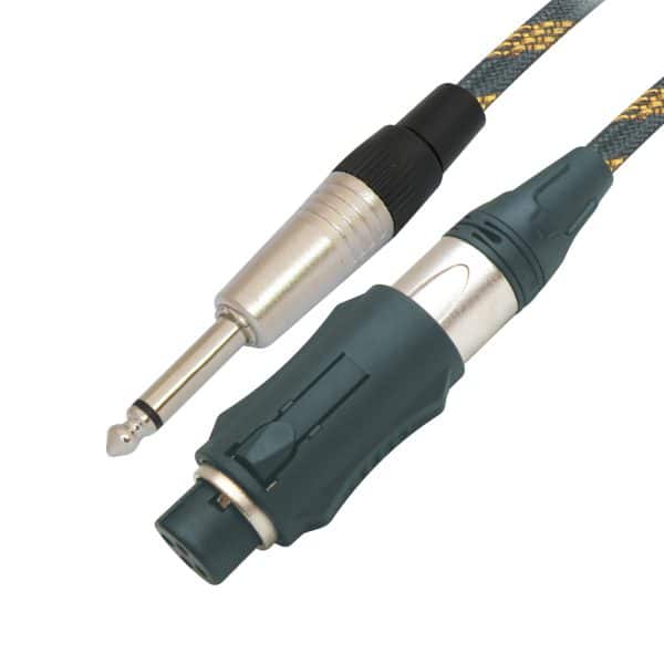 MX P-38 Mono Jack To 3 Pin Unisex Male-female XLR Cord (2in1) With Nylon Mesh 1.5M MX 3442