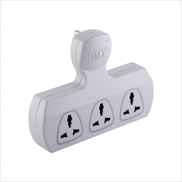 MX 3-Pin 3-Socket Universal Adaptor, 5 Amp