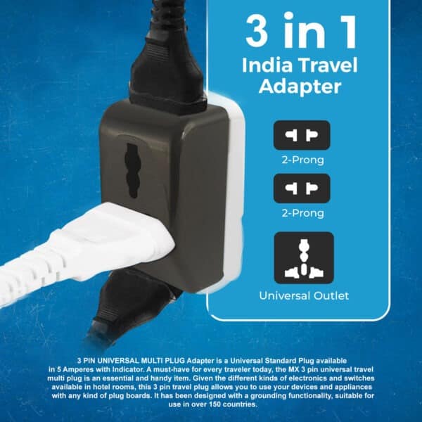 MX 3-in-1 Universal Travel Adapter MultiPlug