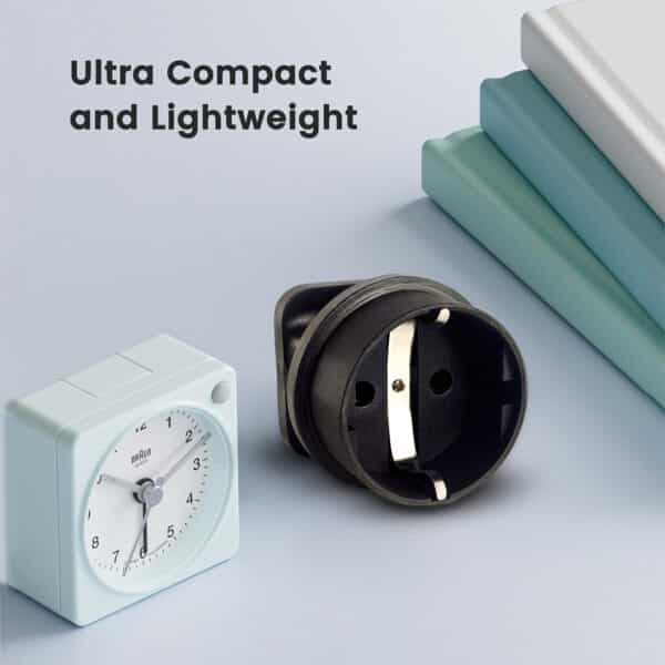 MX European (Schuko) to India Plug Adapter 5 Amp- Convert European Type E/F Input to India Type D Three Prong Output Connection, Black