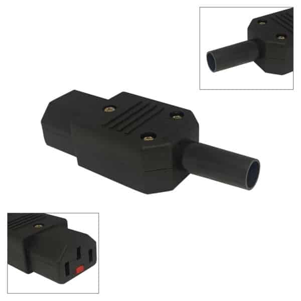 MX IEC C-13 3 Pin AC Female Connector Power Supply 10Amp