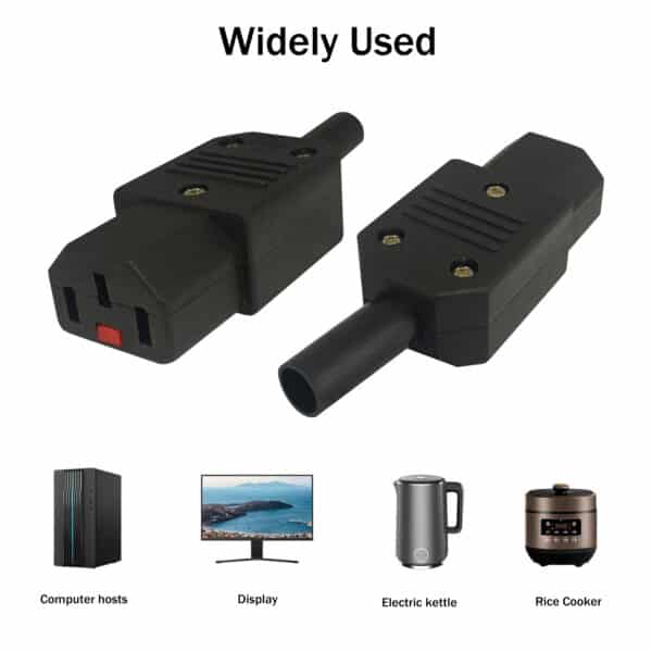 MX IEC C-13 3 Pin AC Female Connector Power Supply 10Amp