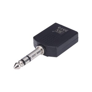 MX 6.3mm P-38 TRS Stereo Male to 2 P-38 6.3mm TS Mono Female Connector