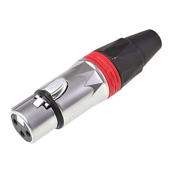 MX 3 PIN MIC EXT. FEMALE CONNECTOR XLR CHROME PLATED