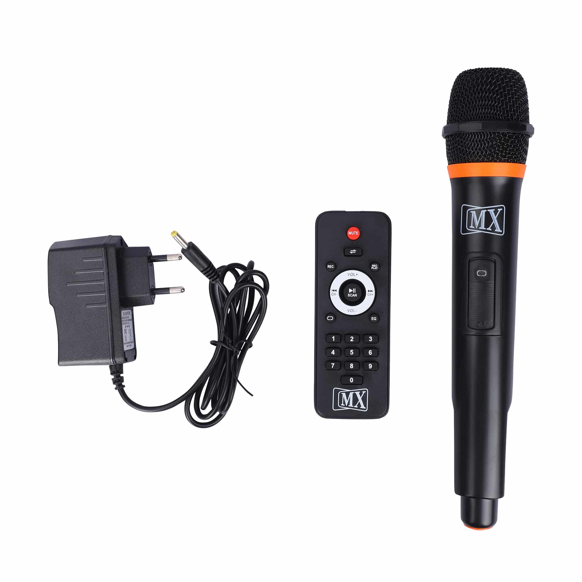 MX 8" Multimedia Trolley Speaker with Single Handheld Mic, Bluetooth, FM Radio, USB, and SD Card. Output Power: 60 Watts RMS - Image 5