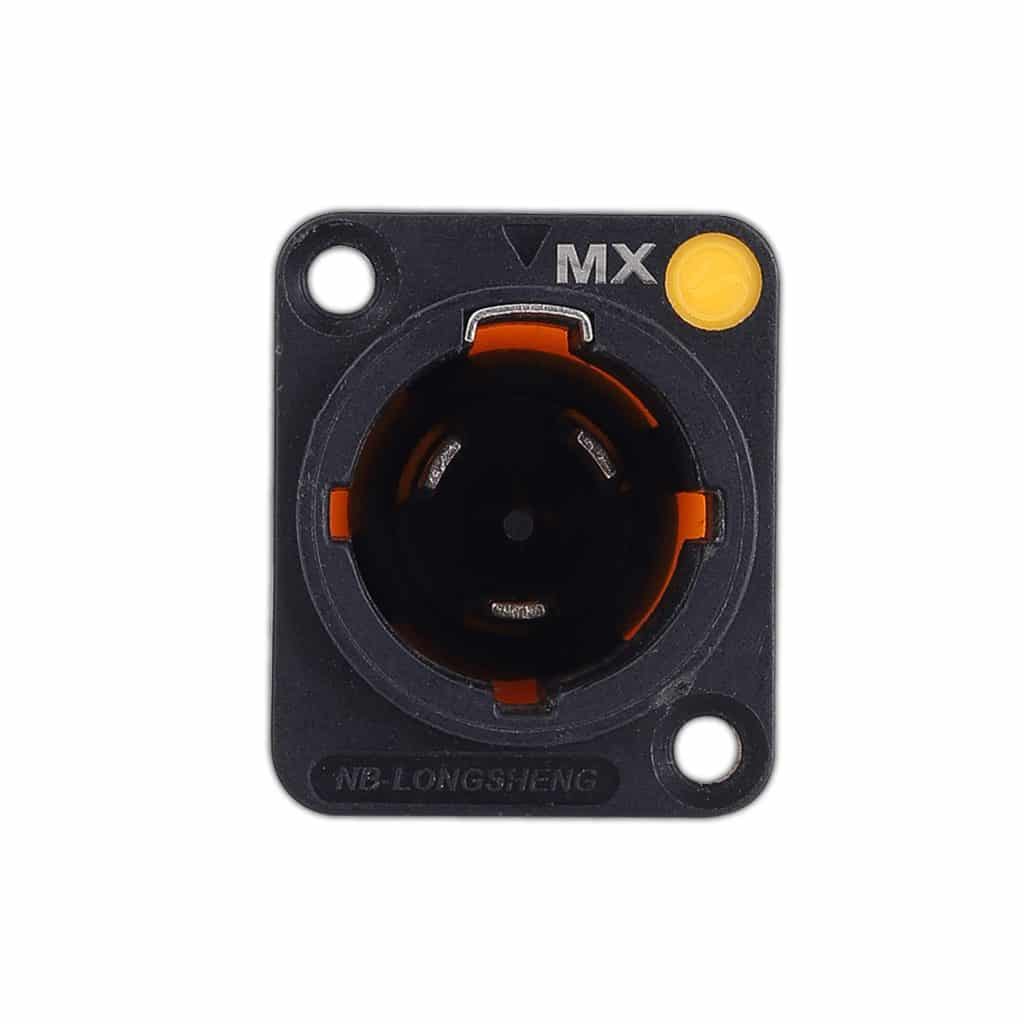 MX 3 PIN MALE POWERCON TRUE CONNECTOR LOCKABLE PANEL MOUNT - 16 AMP ...
