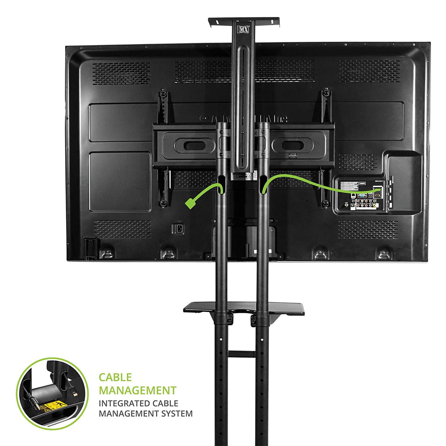 MX Universal TV Cart Mobile Stand W/ Mount for LED LCD Plasma Screen 32 to 65 MX 3885 - Image 2