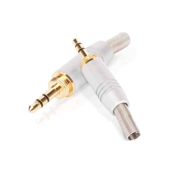 MX EP Stereo Male 3.5mm Full Metal with Spring, Gold-Plated Lock Type for MX-3904 Connector