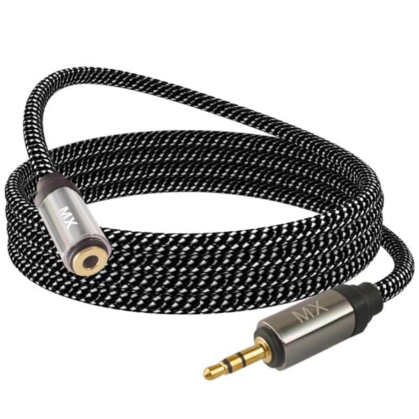 MX 3.5mm EP Stereo Male to Female Cable (1.5m)(Black)