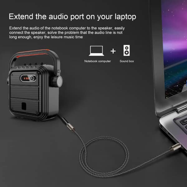 MX 3.5mm EP Stereo Male to Female Cable (1.5m)(Black)