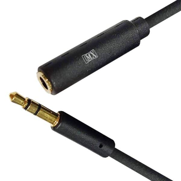 MX EP 3.5 mm Stereo Male to EP 3.5 mm Stereo Female cord : 1.5 mtr : (Slim Type) Gold Plated