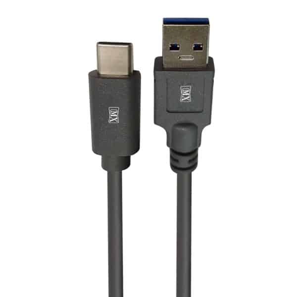 MX USB Type C to USB A 3.0 Male Data Cable - 1.5 Meters (Black) (MX-4074)