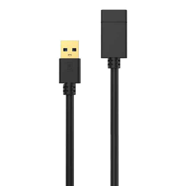 MX USB 3.0 A - Male to USB 3.0 A - Female Extension cable with 5Gbps Data Transfer rate & Gold Plated Connector : 1.5 Meter