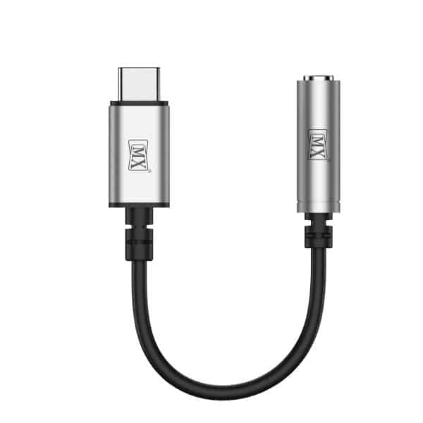 MX Type C 3.0 Male to 3.5mm EP Stereo Female short audio cable converter 6 cm having OFC Cable