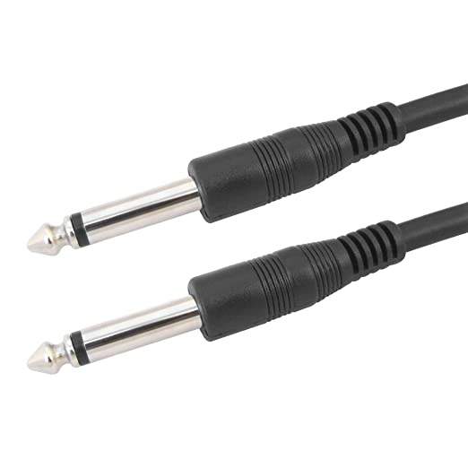 MX 6.35mm P-38 Mono Male To 6.35mm P-38 Mono Male Cord Heavy 6mm 1.5M Cable MX 3040A ELITE