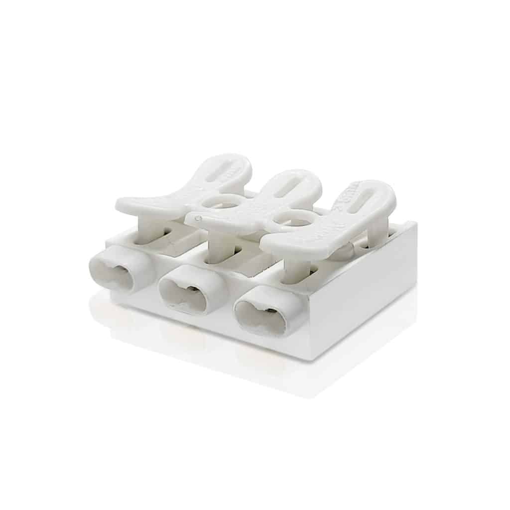MX 3 ways 3 pin push wire fast connector for electrical cable, screw ...