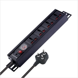 MX 4 Outlet Power Distribution Unit With Universal Socket and Spike Protector – 5 Mtr Power Cord