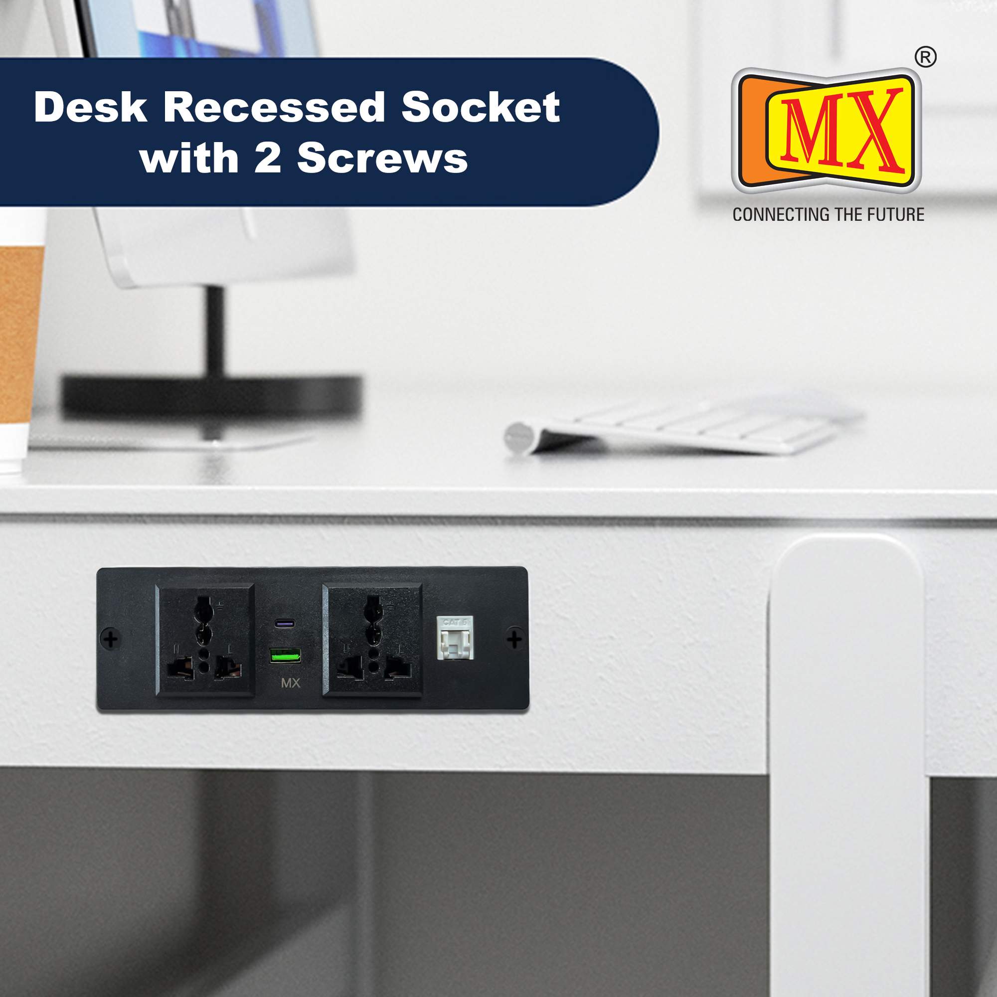 MX Pop Up Box/Cable Cubby/Extension Board with Switch 2 Universal