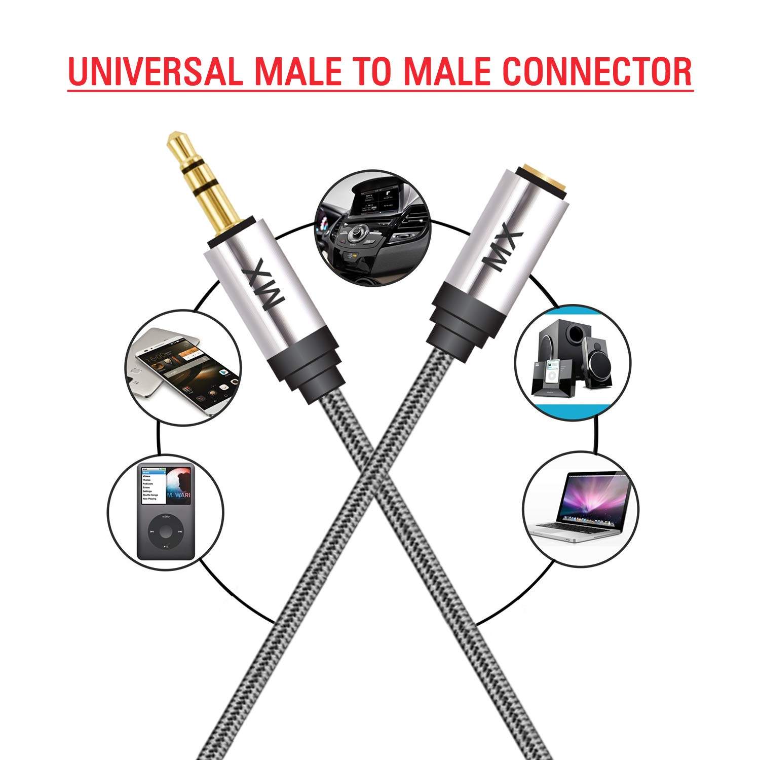 MX 3.5mm EP Stereo Male to Female Cable (5m)(Black) - Image 5