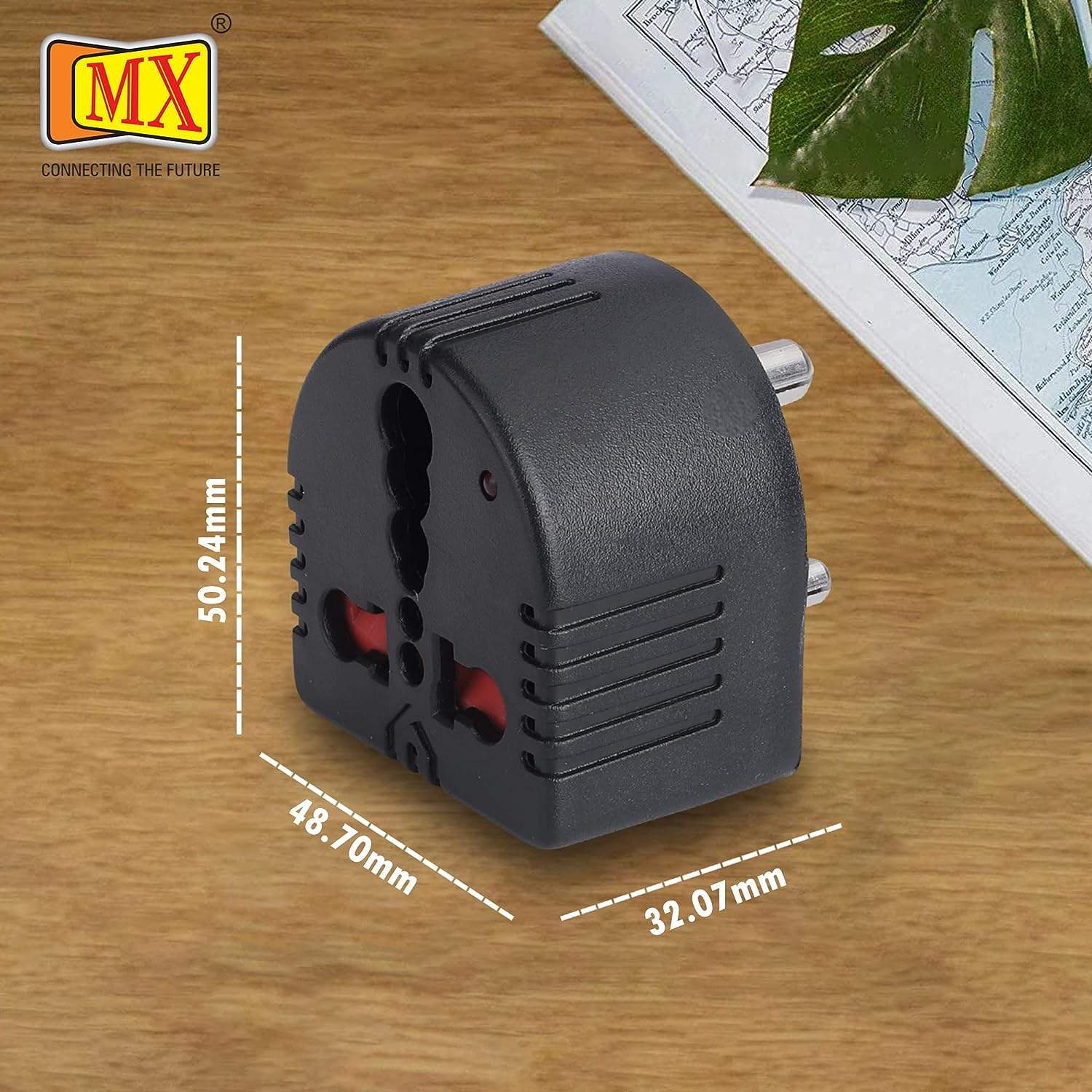 MX 3 Pin Universal Conversion Plug Converts Power 5 AMP to 15 AMP Plug, Flame Retardant Body Material with Child Safety Shutter & LED Indicator, Travel Adaptor, Multi- Use Socket Connector (Pack of 2) - Image 6