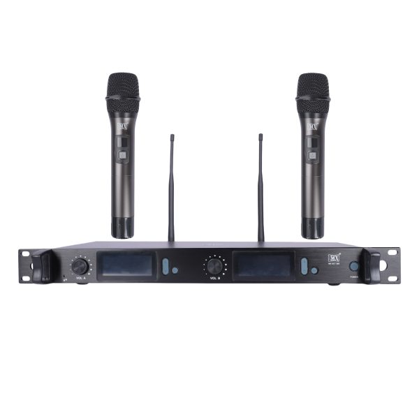 MX Dual UHF Wireless Microphone System with 2 Handheld Mics - Variable Frequency for Party, Wedding Host, Business Meeting, & Multi-Purpose Use