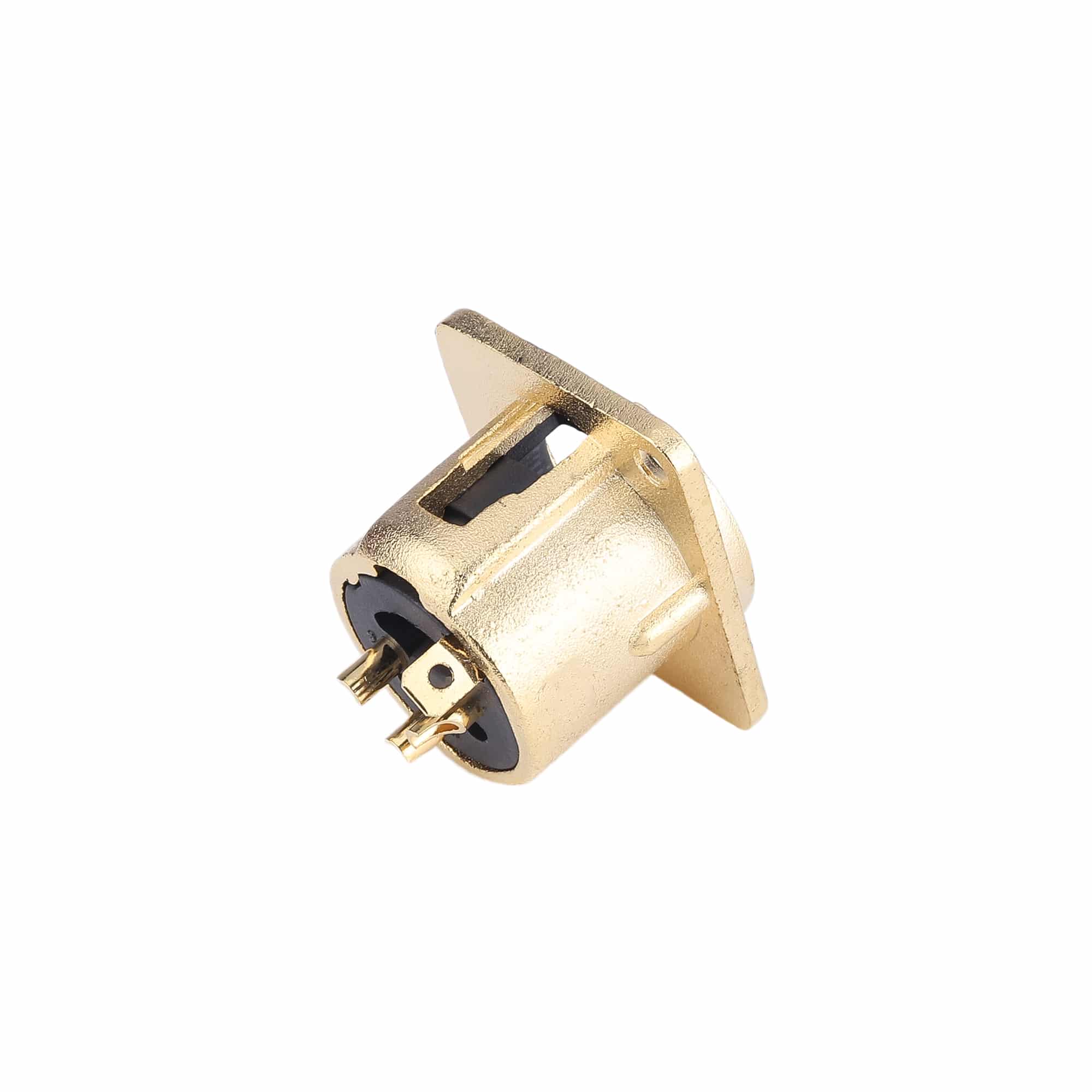 MX XLR 3 PIN MIC MALE CONNECTOR FULLY GOLD PLATED PANEL MOUNTING - Image 3