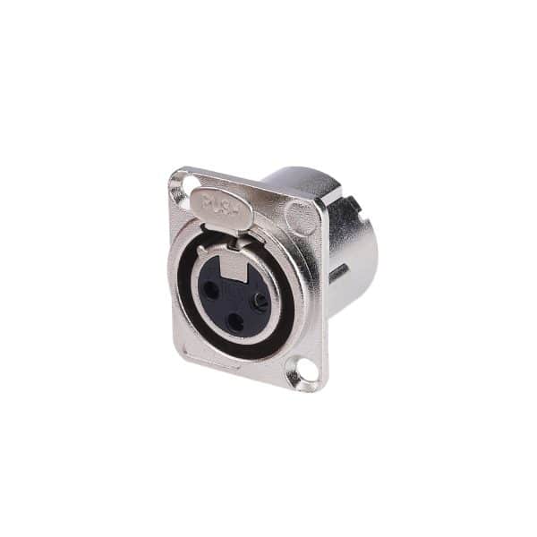 MX 3 PIN MIC FEMALE CONNECTOR XLR PANEL MOUNTING