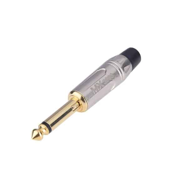 MX 6.35 MM P-38 MONO MALE CONNECTOR-FULLY METAL WITH GOLD PLATED( Locking Type )