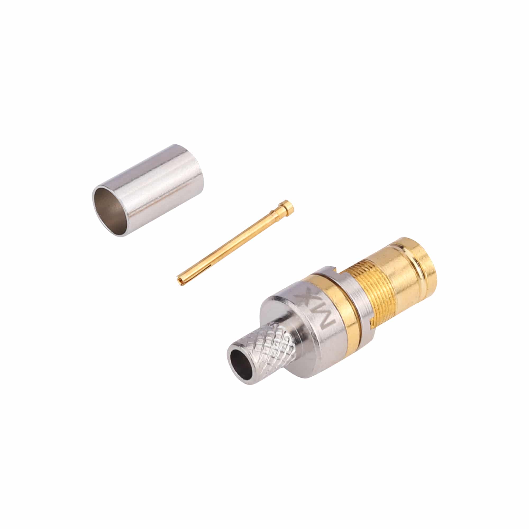 MX 1.6/5.6 Female Connector Crimping Type With Teflon (gold Plated) For RG/58U,59U Cable - Image 2