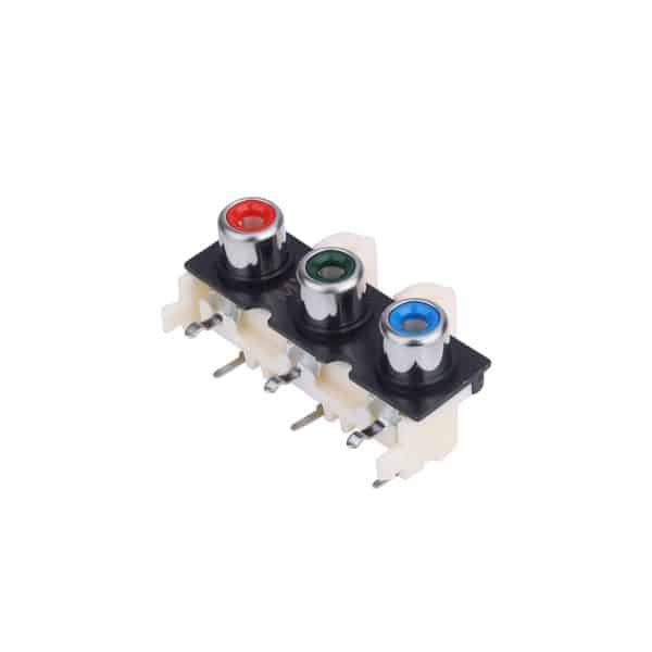 MX 3 WAY RCA FEMALE RGB CONNECTOR PCB MOUNTING