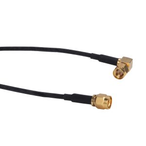 MX SMA Male Straight To SMA Male Right Angle Cord 1.5mtr (gold Plated Connector)