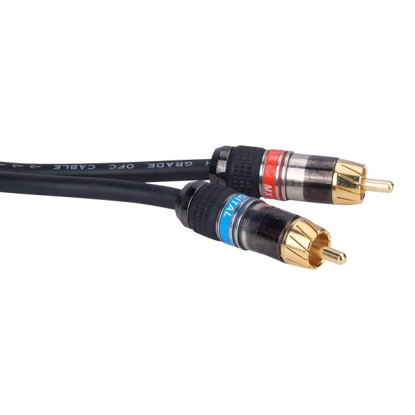 MX 2 RCA Plug to 2 RCA Plug Cord with OFC Heavy Duty Cable - 1.5 Meters - Image 2