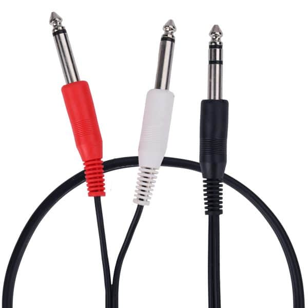 MX 6.35mm P-38 Stereo Plug To MX 2 X 6.35mm P-38 Mono Plug Cord MX1120