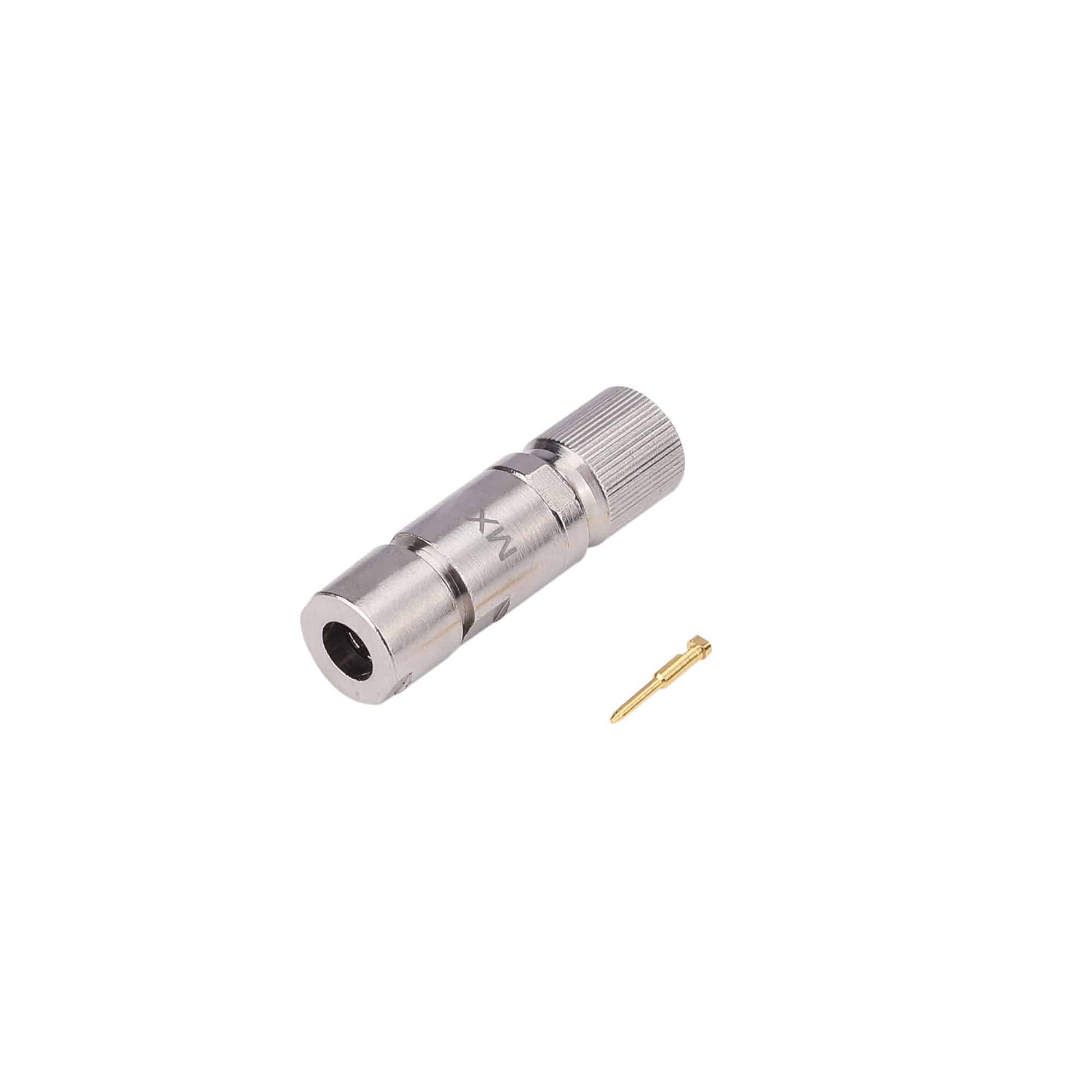 MX 1.6 / 5.6 Male Connector Clamp Type With Teflon For RG-58U (Gold Plated) - Image 3