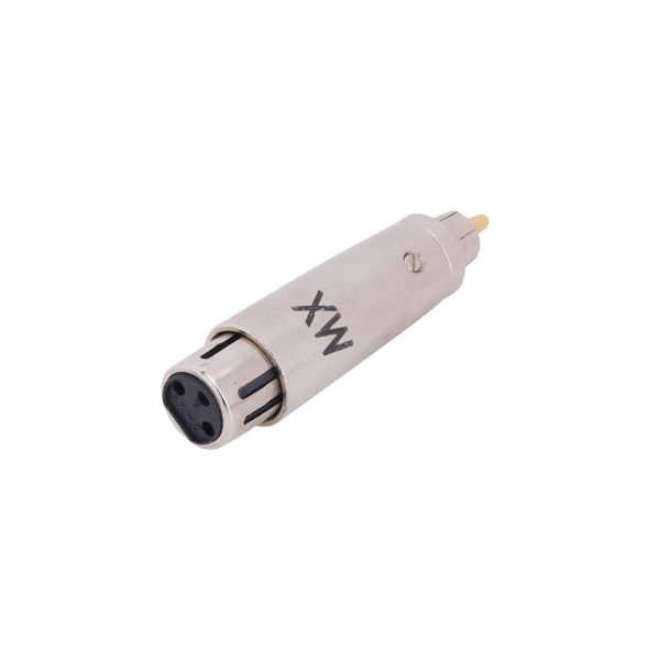 MX XLR 3 Pin Mic Female Extension Socket to RCA Male Plug Adapter (Gold Plated Pin)