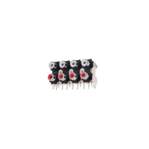 MX 8 WAY RCA FEMALE CONNECTOR (PCB MOUNTING)