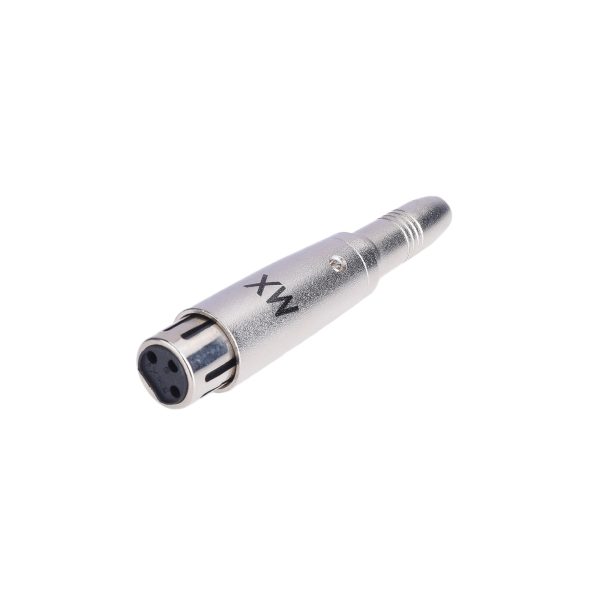 MX 3 Pin Mic Extension Female XLR Socket to 1/4" P-38 Stereo Female Socket Connector