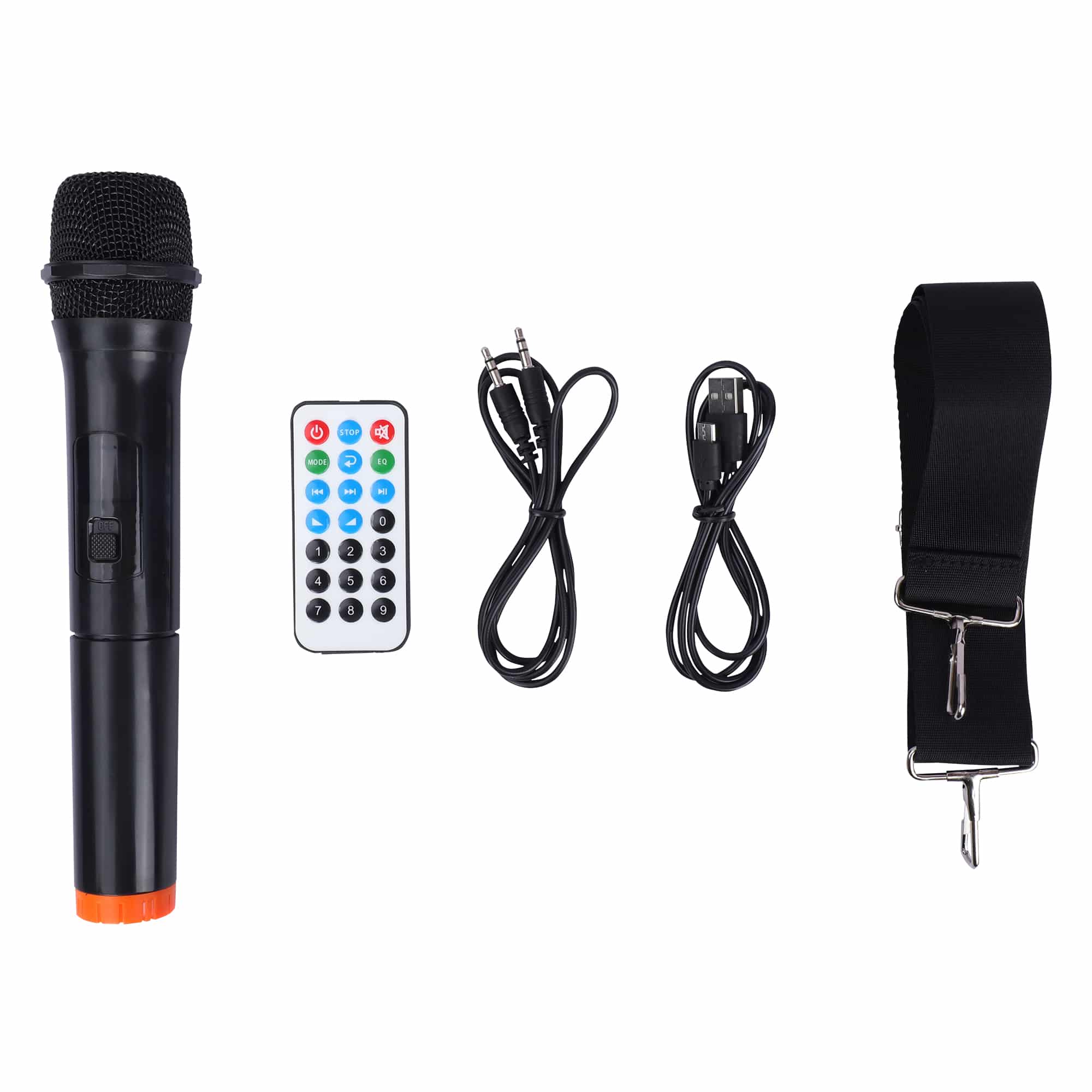 MX Portable PA Speaker with Microphone, Remote, Battery, Bluetooth, Aux Input, and Radio - Image 8