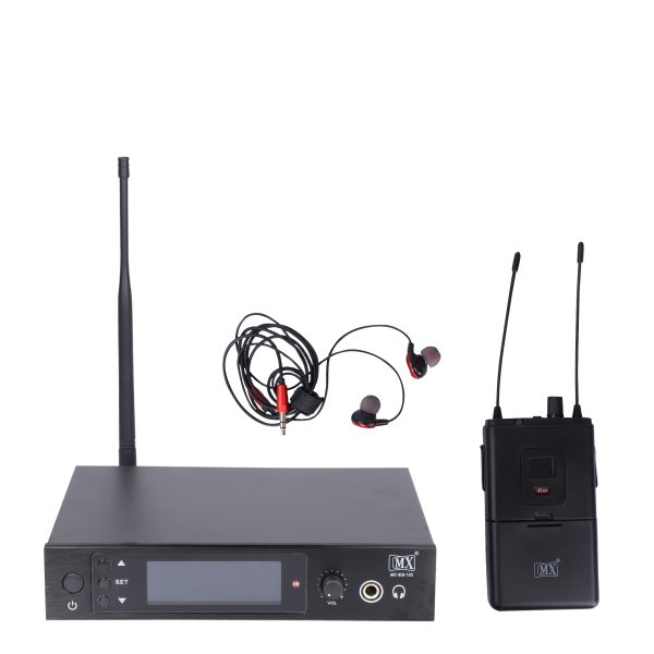 MX IEM Wireless In-Ear Monitor System, Professional Stereo System Transmitter and Beltpack Receiver for Studio, Guitar, Band Rehearsal, and Live Performance
